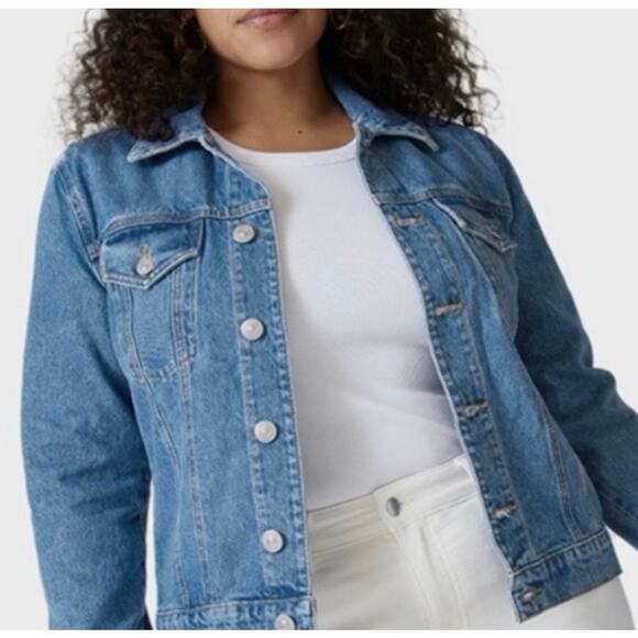 Hudson Jeans Jackets & Blazers - Hudson Jeans Classic Trucker Soft Stretch Denim Jean Jacket Women’s Size S/M